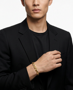 916 Gold Bracelet Italy Prism Link